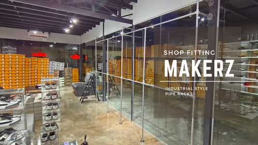 Revamping Makerz with Industrial Style Pipe Racks