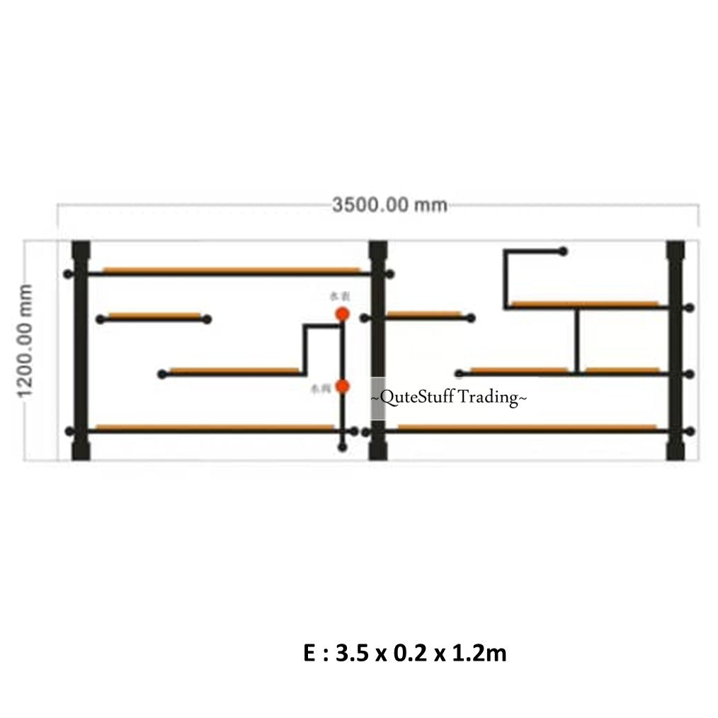 WALL SHELVES - RUBBERWOOD