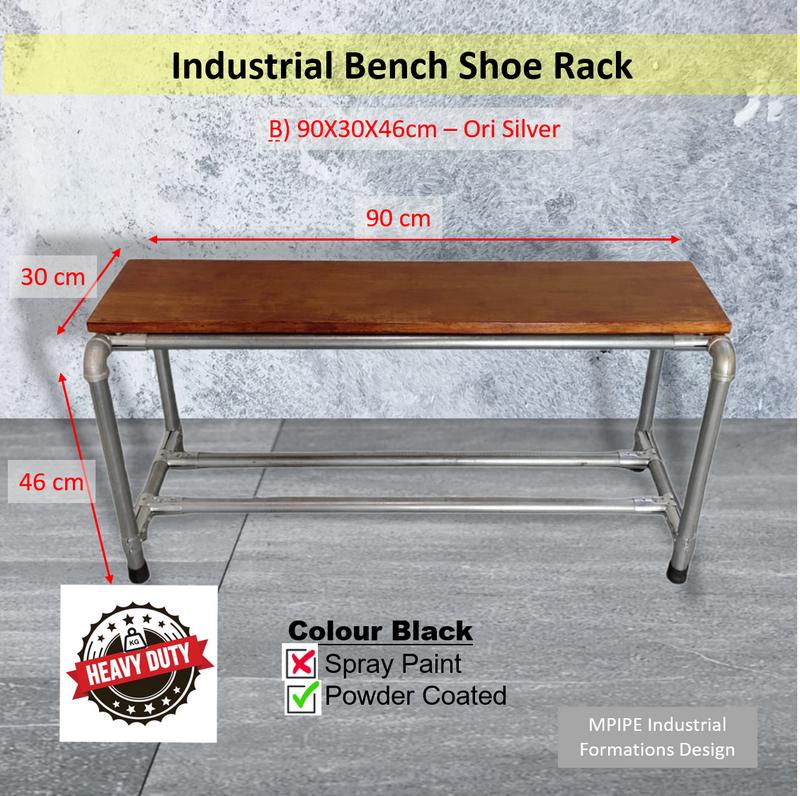 SHOE BENCH - RUBBERWOOD