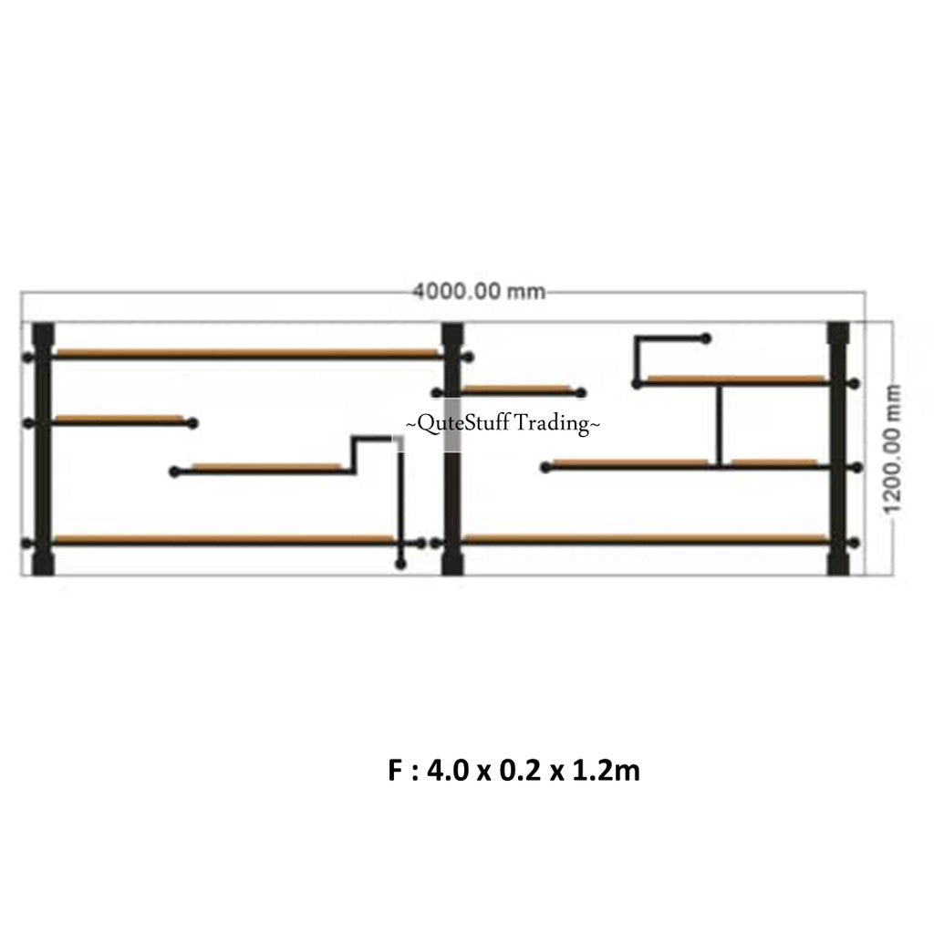 WALL SHELVES - RUBBERWOOD