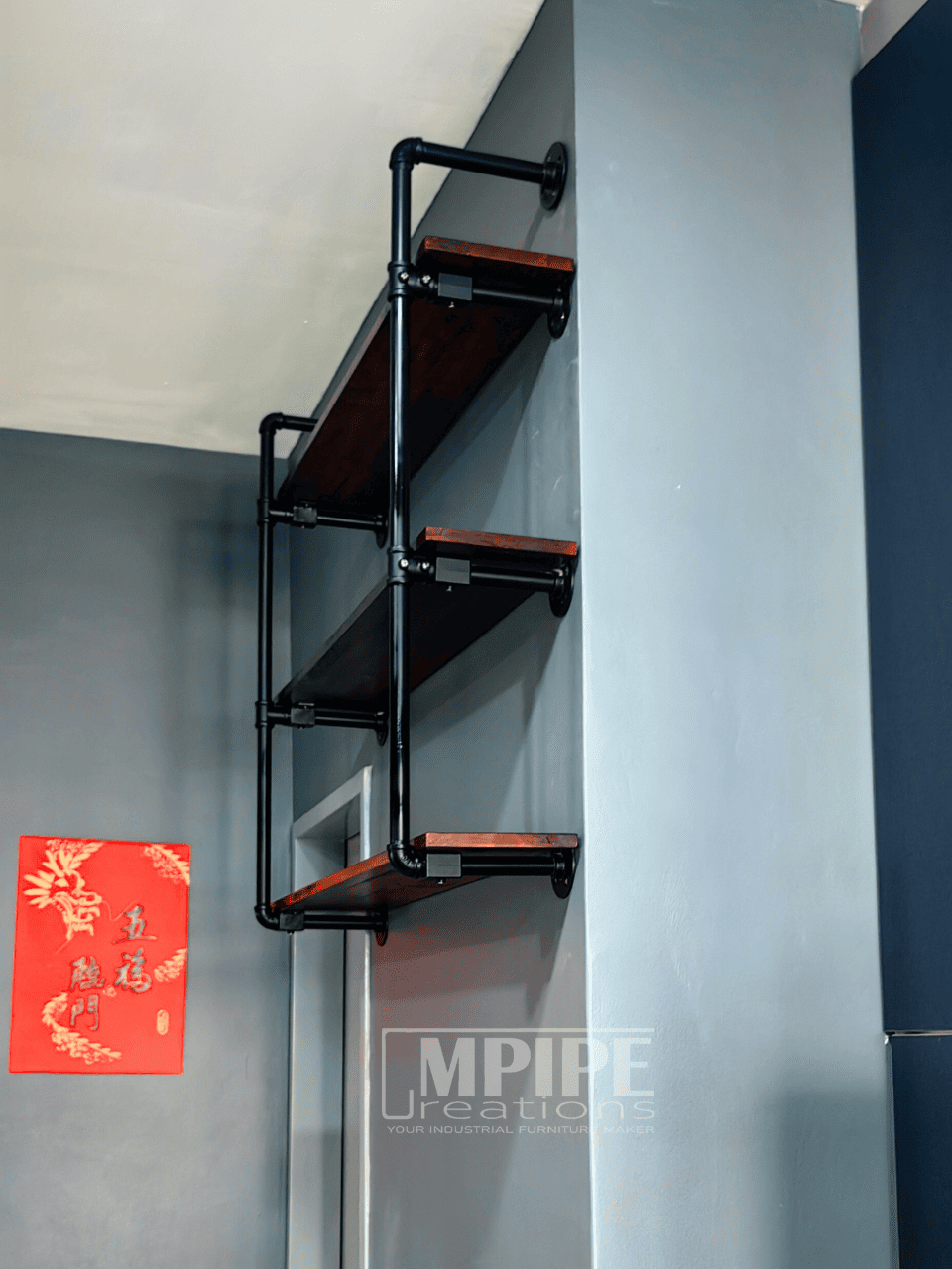 2-6 LAYERS WALL SHELVES - RUBBERWOOD