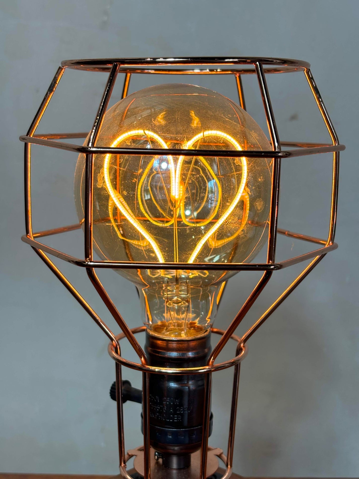 EDISON TABLE LAMP WITH COVER CAGE