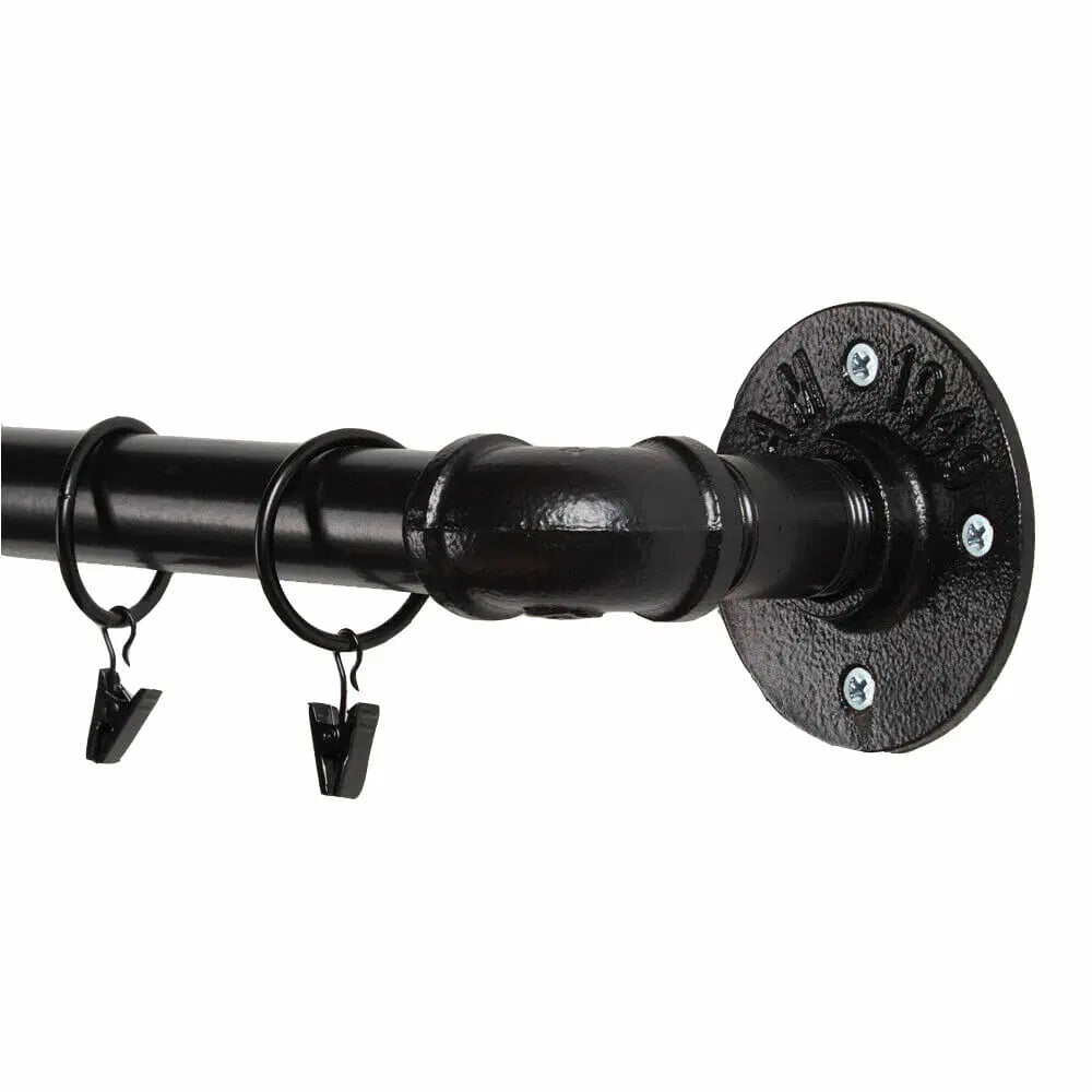 CURTAIN POLES - POWDER COATED BLACK