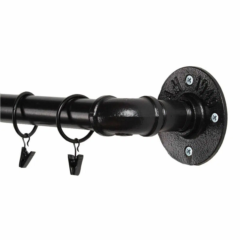 CURTAIN POLES - POWDER COATED BLACK