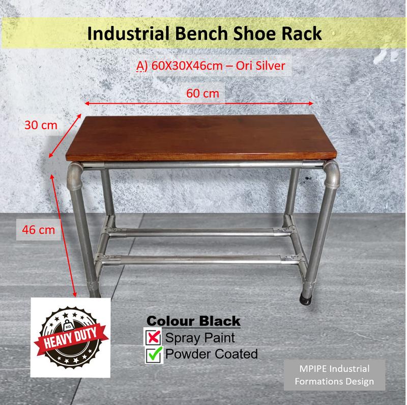 SHOE BENCH - RUBBERWOOD