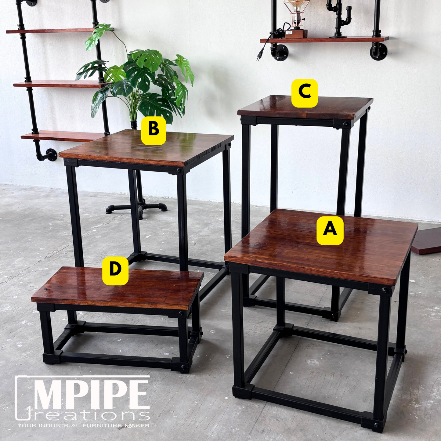 HOLLOW COFFEE TABLE & STOOL