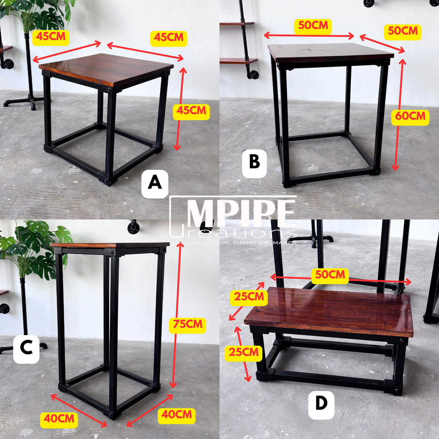 HOLLOW COFFEE TABLE & STOOL