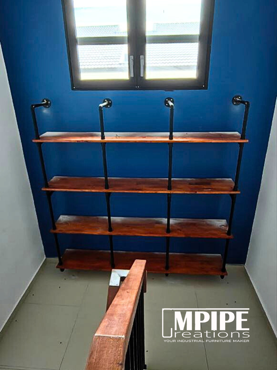 4 LAYERS WALL SHELVES - RUBBERWOOD