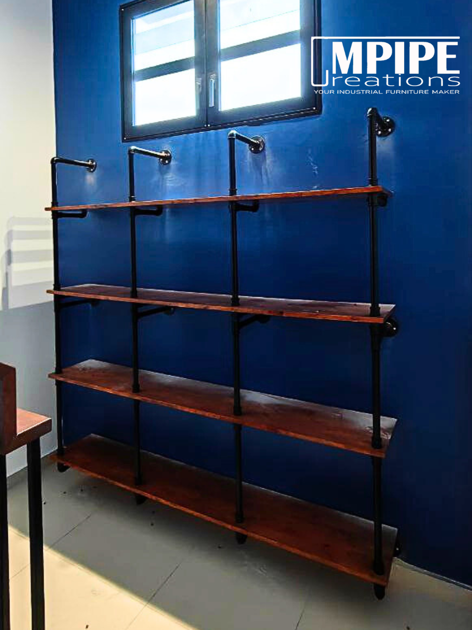 4 LAYERS WALL SHELVES - RUBBERWOOD