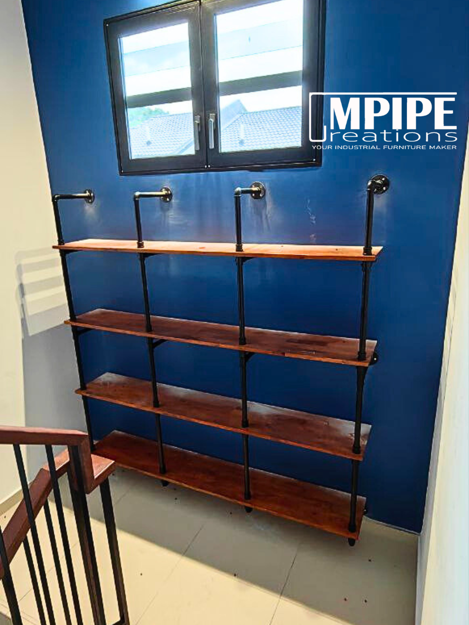 4 LAYERS WALL SHELVES - RUBBERWOOD