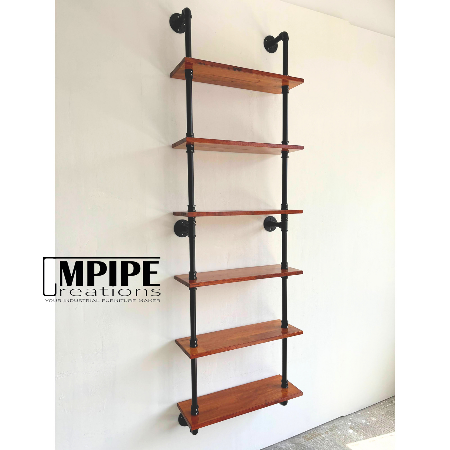 2-6 LAYERS WALL SHELVES - RUBBERWOOD