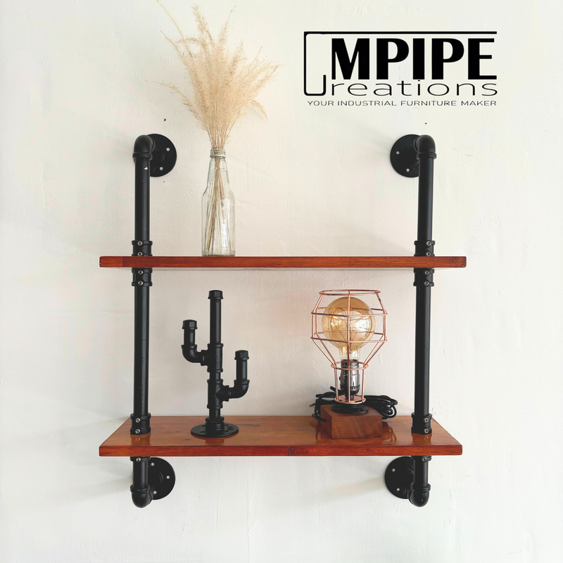2 LAYERS WALL SHELVES - RUBBERWOOD