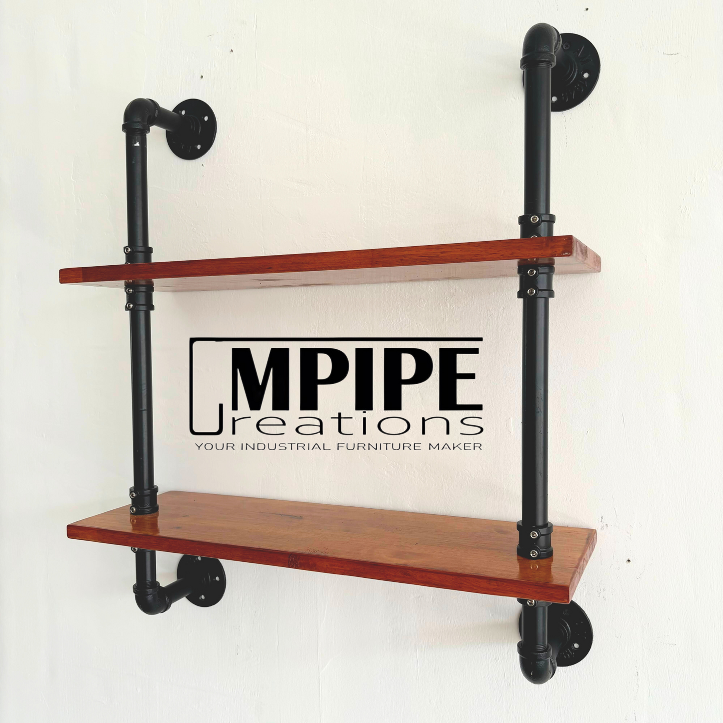 2 LAYERS WALL SHELVES - RUBBERWOOD
