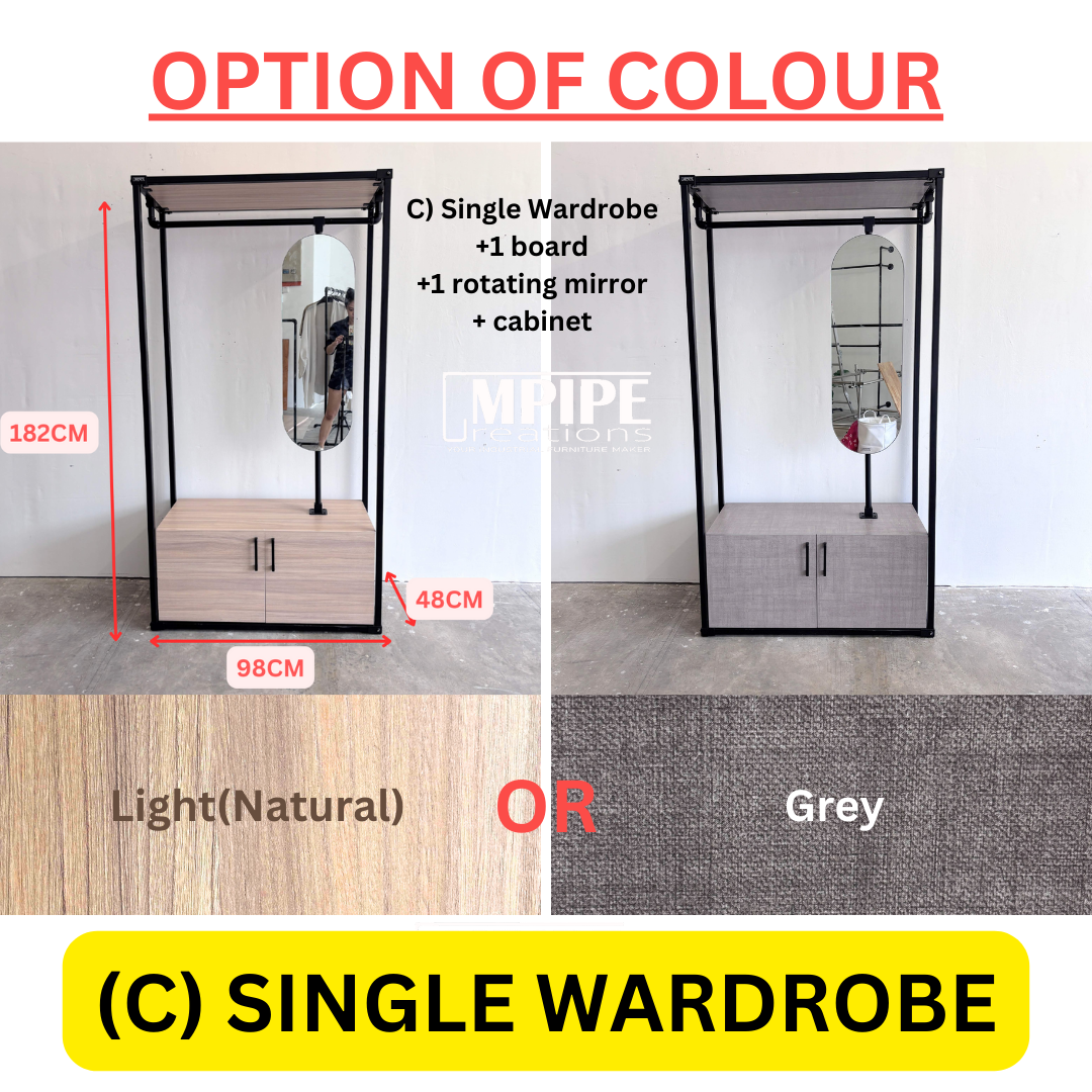 HOLLOW CLOSET ORGANIZER (DRAWER, CABINET, ROTATING MIRROR)