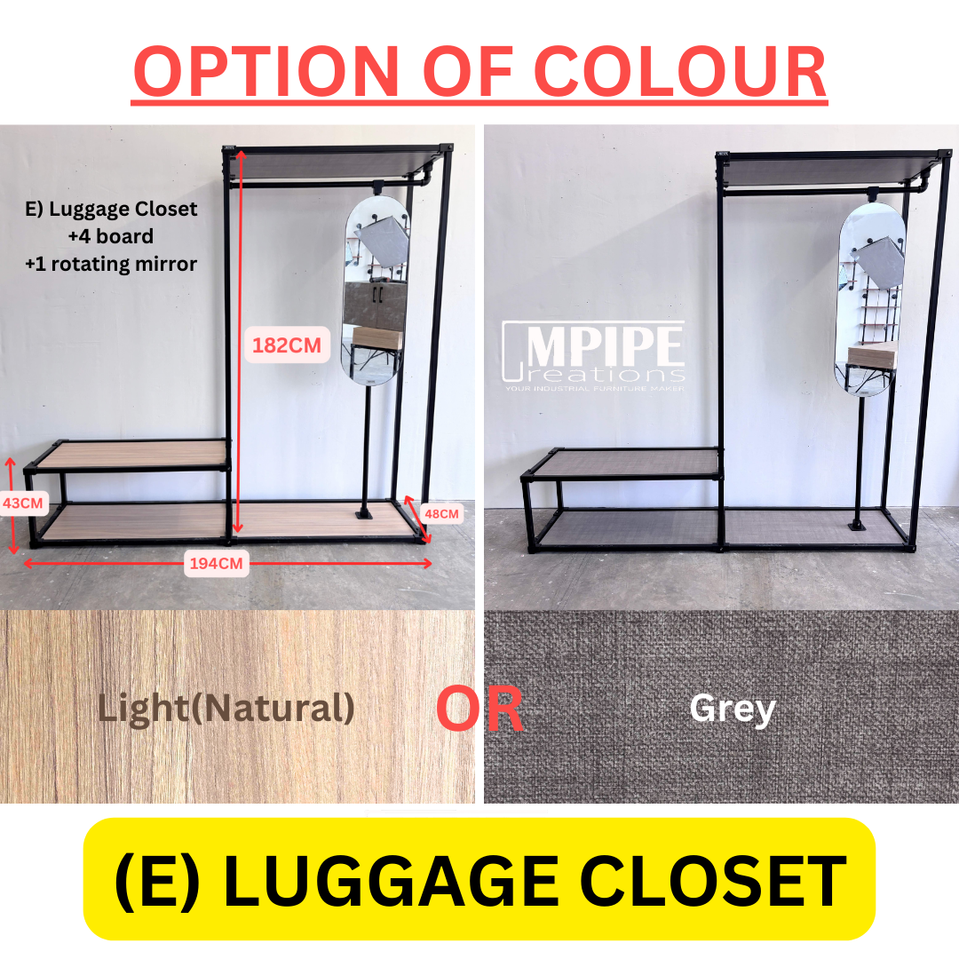 HOLLOW CLOSET ORGANIZER (DRAWER, CABINET, ROTATING MIRROR)