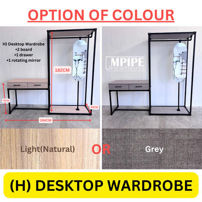 HOLLOW CLOSET ORGANIZER (DRAWER, CABINET, ROTATING MIRROR)