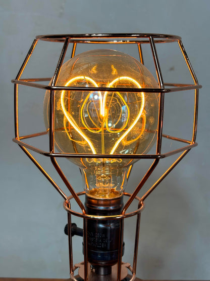 EDISON TABLE LAMP WITH COVER CAGE