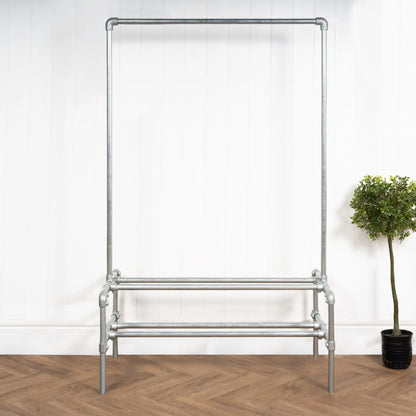 2-TIER SHOE RACK & CLOTHES HANGER