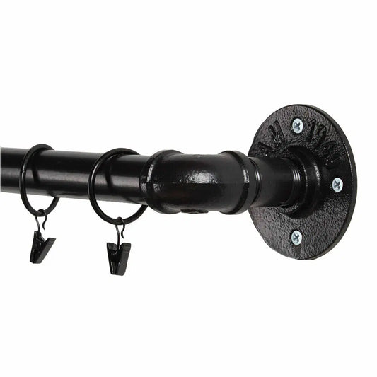 CURTAIN POLES - POWDER COATED BLACK