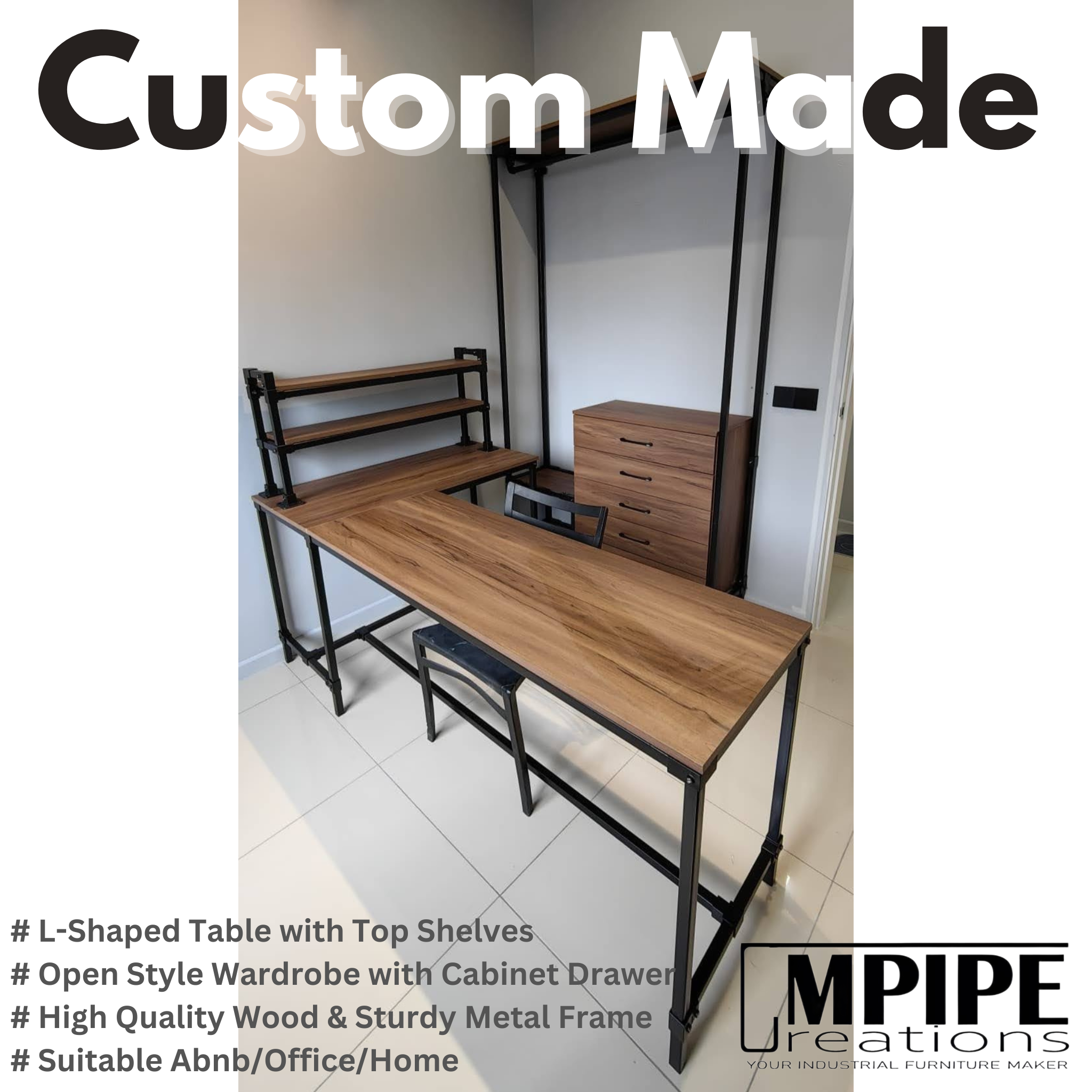 CODE: 2422(CLOTHING RACK) & 1870(TABLE) – M-Pipe Creations
