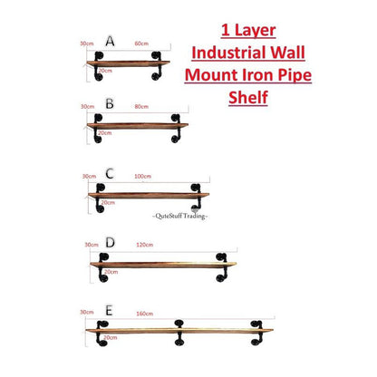 1 LAYER WALL SHELVES - RUBBERWOOD II