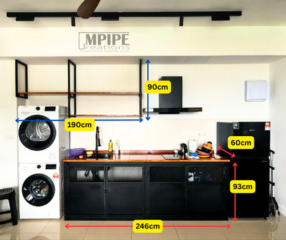 CODE: 4250(Kitchen Countertop) & 598(Wall Shelves) - @Alam Damai Residence, Emerald Hills