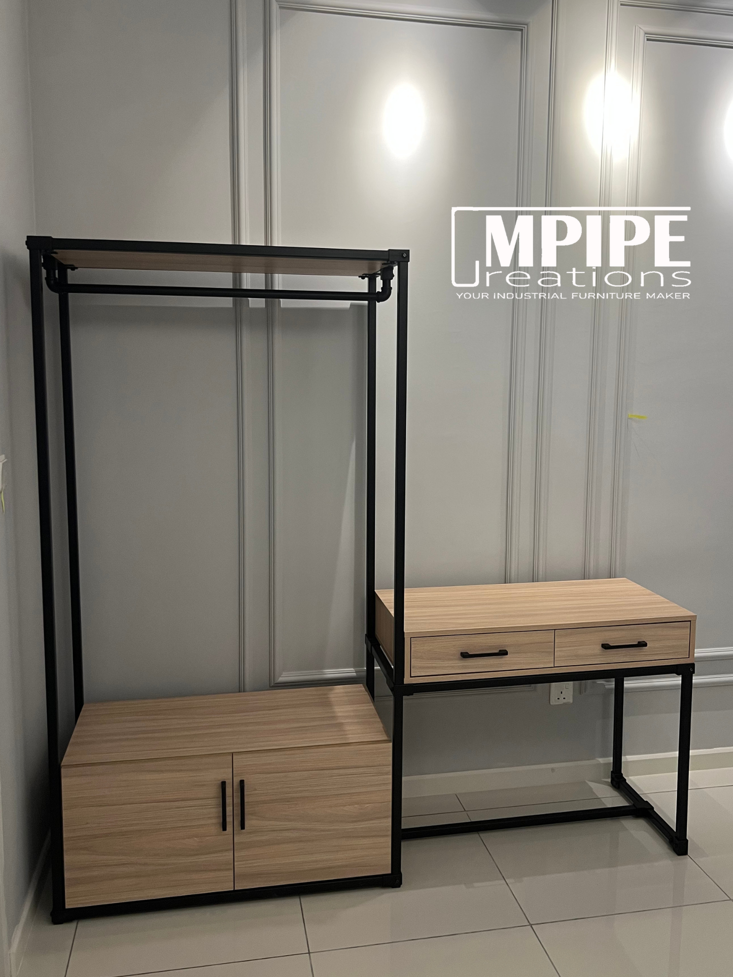 HOLLOW CLOSET ORGANIZER (DRAWER, CABINET, ROTATING MIRROR)