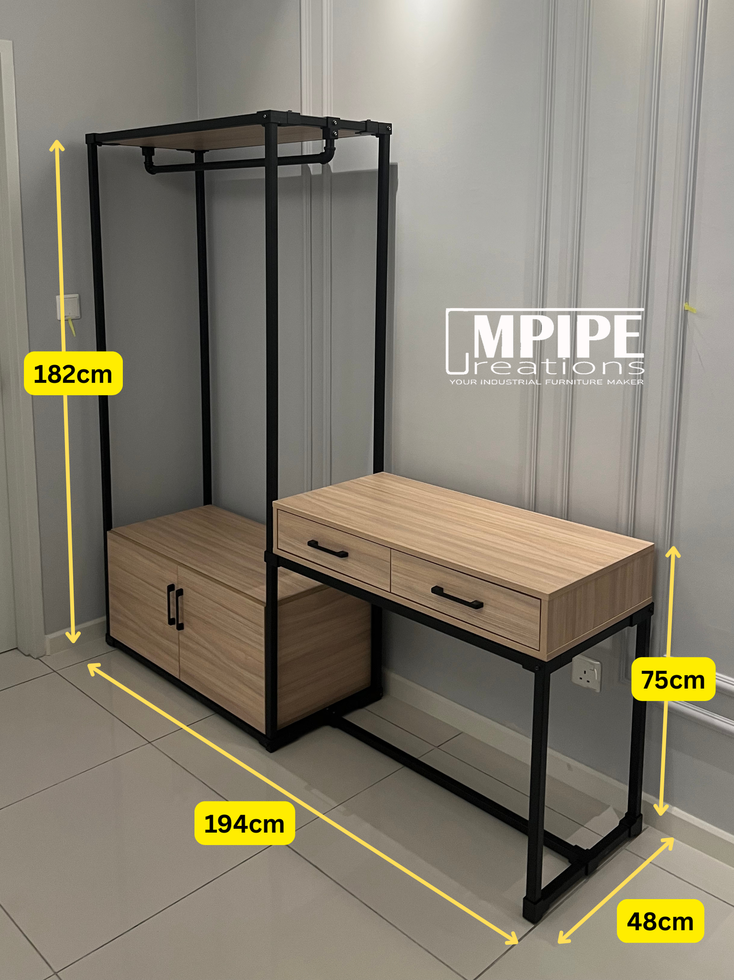 HOLLOW CLOSET ORGANIZER (DRAWER, CABINET, ROTATING MIRROR)