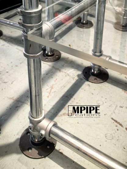Acrylic Top & GI Pipe Display Pedestal