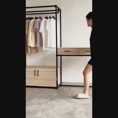 HOLLOW CLOSET ORGANIZER (DRAWER, CABINET, ROTATING MIRROR)