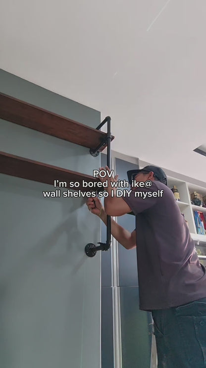 3 LAYERS WALL SHELVES - RUBBERWOOD