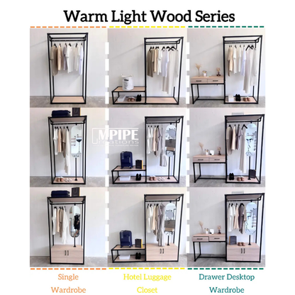 HOLLOW CLOSET ORGANIZER (DRAWER, CABINET, ROTATING MIRROR)