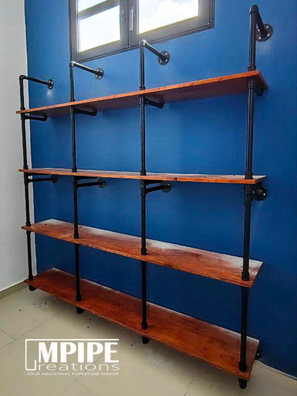 4 LAYERS WALL SHELVES - RUBBERWOOD
