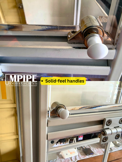 Acrylic Display Rack with Aluminium Profile Frame & Wheels