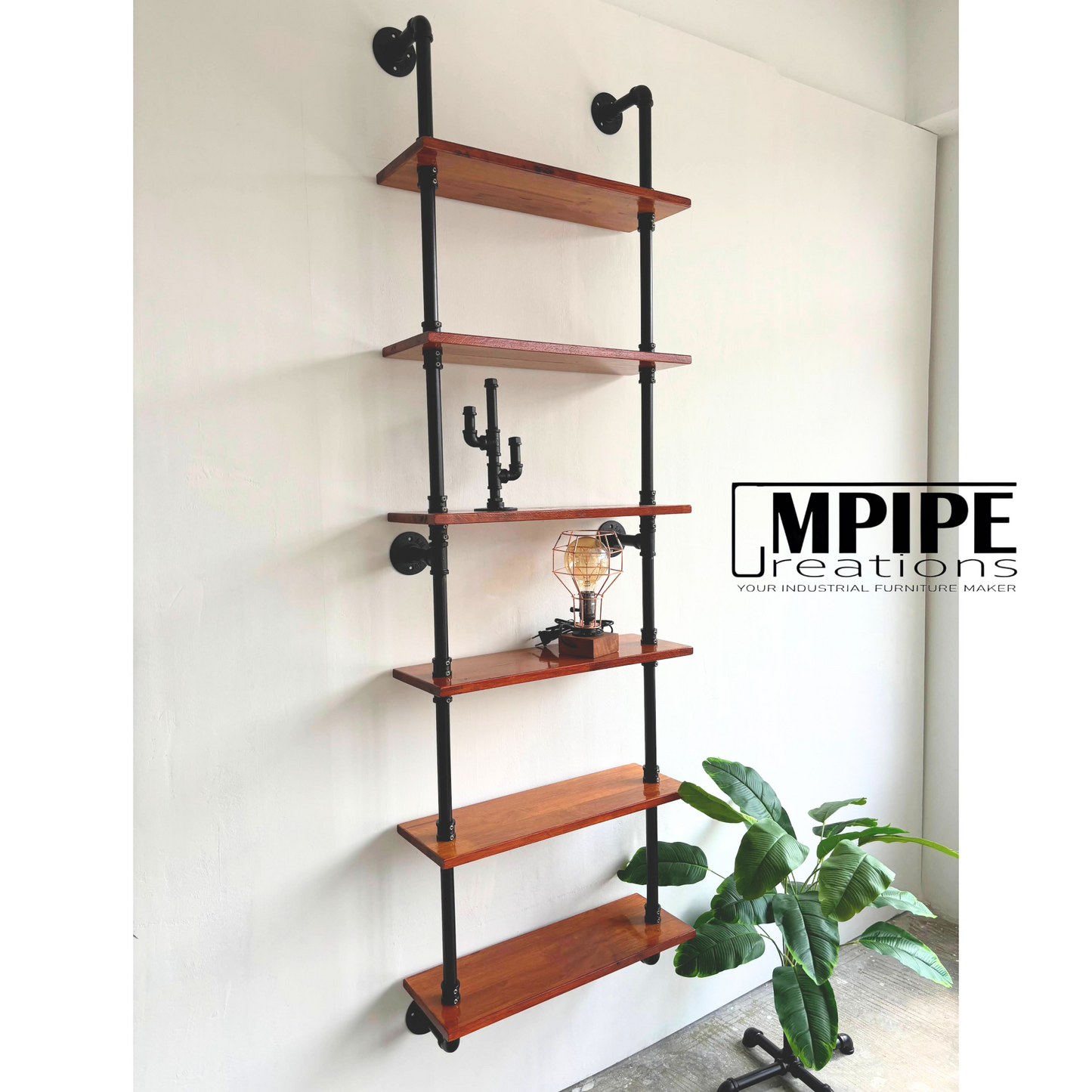 2-6 LAYERS WALL SHELVES - RUBBERWOOD