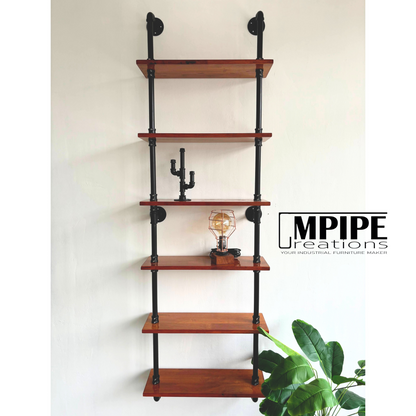 2-6 LAYERS WALL SHELVES - RUBBERWOOD