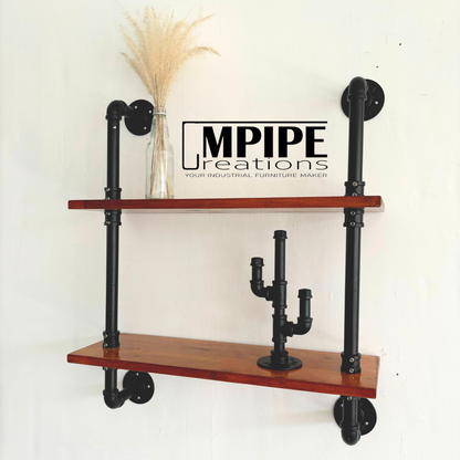 2-6 LAYERS WALL SHELVES - RUBBERWOOD