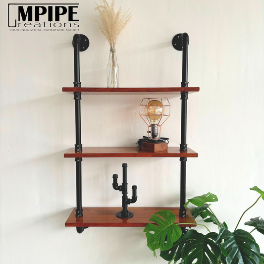 3 LAYERS WALL SHELVES - RUBBERWOOD